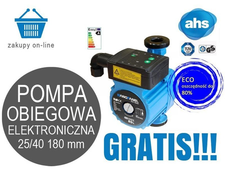 Pompa c.o. obiegowa ELEKTRONICZNA 25/40 wyśw. LED