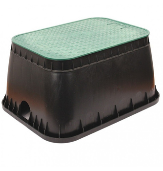 Duża prostokątna skrzynka zaworów z rączką