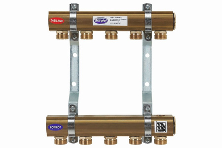 Rozdzielacz mosiężny z nyplami 1 RN5