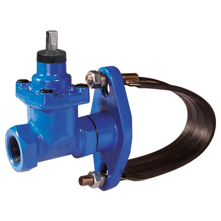 Nawiertka z zasuwą i opaską stalową NZE PN10/16 - DN250/40 (287 - 307 mm) AC