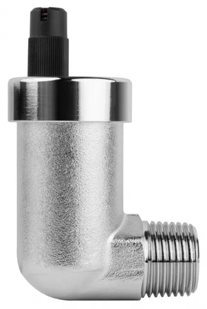 Odpowietrznik automatyczny kątowy R1/2" z Aquastop