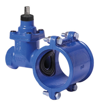 Nawiertka z zasuwą i opaską żeliwną NZ PN10/16 - DN160/40