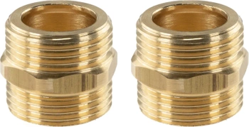 Zestaw dwóch nypli G1" z czołami pod uszczelkę płaską do połączenia modułów BTU/BRU z rozdzielaczami ProCalida VA 1C