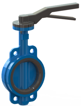 T.I.S. - Przepustnica międzykołnierzowa "WAFER" - Dźwignia ręczna - Art.D102 DN125 PN16