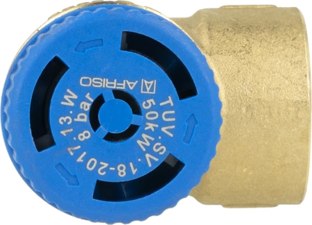 Zawór bezpieczeństwa do zasobników c.w.u. MSW, 8 bar, Rp1/2" x Rp3/4"