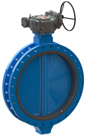 T.I.S. - Przepustnica międzykołnierzowa "U-SECTION" - Napęd ręczny - Art.D158 DN700 PN10