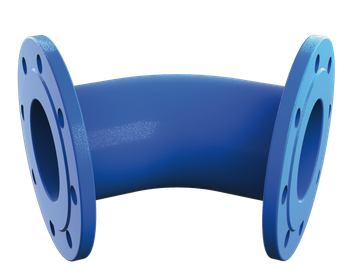 Kolano dwukołnierzowe FFK DN100 45st.żel.sferoid. (stary nr.805)