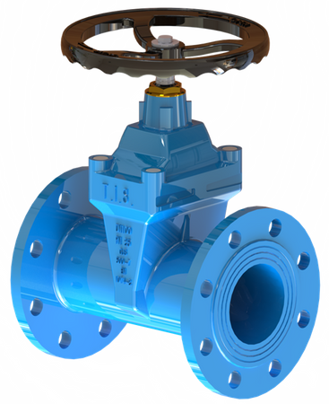 T.I.S. - Zasuwa kołnierzowa, długa - Napęd ręczny - EPDM - Art.A025 DN150 PN25