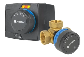 Zestaw regulacyjny ProClick: 3-drogowy obrotowy zawór mieszający ARV 387 Vario ProClick, DN50, Rp2", Kvs 17 - 50 + siłownik elektryczny ARM 343 ProClick