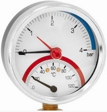 Termomanometr Afriso TM80 4bar radialny