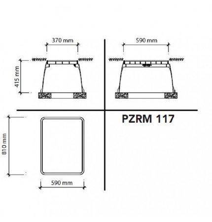 Bardzo duża prostokątna skrzynka elektrozaworów z rączką