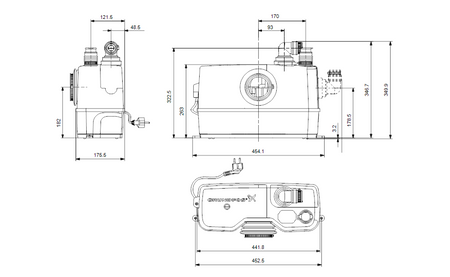 GRUNDFOS - Agregat podnoszący Sololift2 WC-1 - 97775314