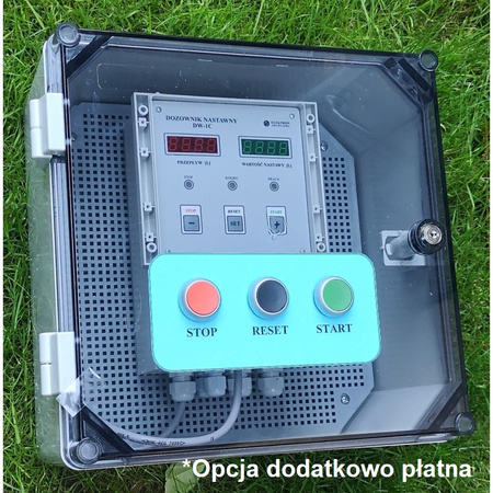 Dozownik wody nastawny DW-1C + przepływomierz + elektrozawór -komplet na 3/4' dozowanie co 0,1 litra lub co 1 litr.