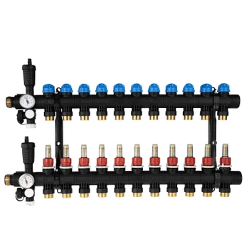 Rozdzielacz poliamidowy ProCalida EF1 11 obiegów grzewczych, G1", 0,2÷1,6 l/min