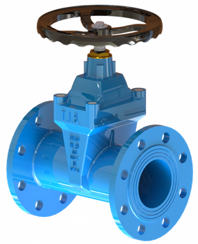 T.I.S. - Zasuwa kołnierzowa, długa - Napęd ręczny - EPDM - Art.A025 DN400 PN25