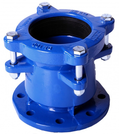 Łącznik rurowo-kołnierzowy RK - DN100 (107 - 130 mm) PN10/16 krótki