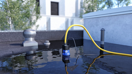 Pompa zatapialna SIMER 6 do zalanej piwnicy, praca automatyczna, do 2mm wody