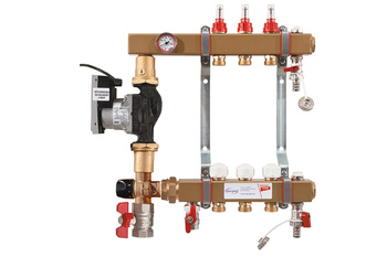 Rozdzielacz stalowy z zaworem trójdrożnym mieszającym RSt-PTMe8 1041126013