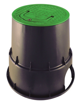 Mała, okrągła skrzynka zaworów z rączką