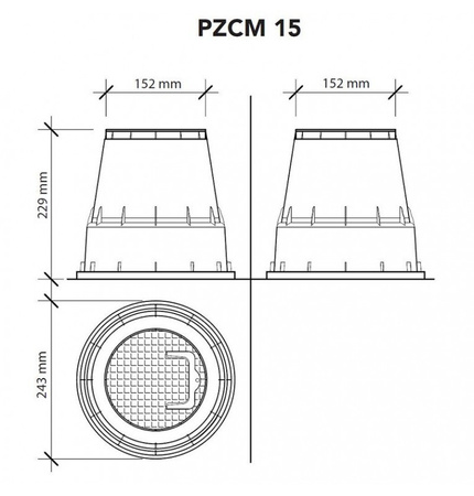 Mała, okrągła skrzynka zaworów z rączką