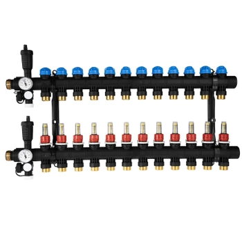 Rozdzielacz poliamidowy ProCalida EF1 12 obiegów grzewczych, G1", 0,2÷1,6 l/min